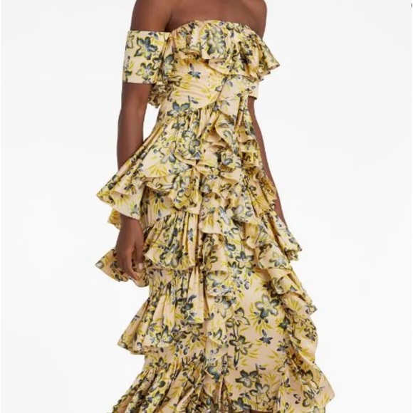 Cinq a Sept Elenora Off Shoulder Cascading Ruffle Dress - Picture 2 of 12